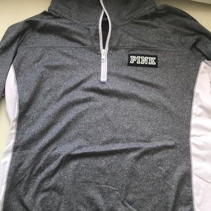 lightly worn dry-fit 1/4 zip from PINK